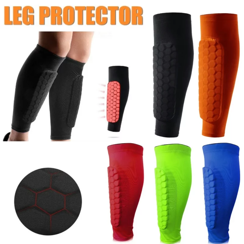 Shock-Absorbing Shin Guards with Leg Support Football Equipment